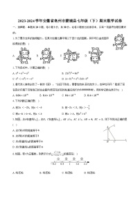 2023-2024学年安徽省亳州市蒙城县七年级（下）期末数学试卷（含答案）