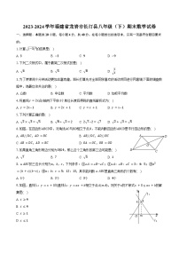 2023-2024学年福建省龙岩市长汀县八年级（下）期末数学试卷（含答案）