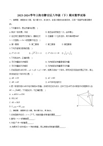 2023-2024学年上海市静安区八年级（下）期末数学试卷（含答案）