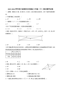 2023-2024学年四川省绵阳市涪城区八年级（下）期末数学试卷（含答案）