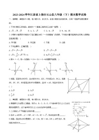 2023-2024学年江西省上饶市玉山县八年级（下）期末数学试卷（含答案）