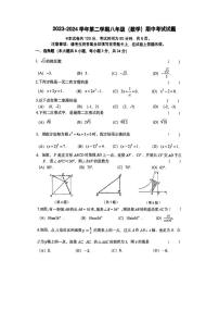 吉林省长春市长春净月高新技术产业开发区华岳学校2023-2024学年下学期期中八年级数学试题