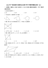 2024年广东省惠州市惠阳区永湖中学中考模拟数学试题（原卷版+解析版）