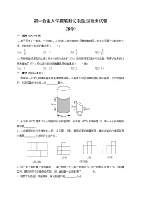 2024-2025学年七年级上学期新生入学摸底测试招生综合测试数学试题