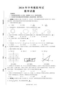 2024年江苏省东台市九年级中考模拟检测数学试题