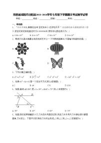 陕西省咸阳市泾阳县2023-2024学年七年级下学期期末考试数学试卷(含答案)