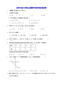 北师大版八年级上册数学期中综合测试卷（含答案解析）