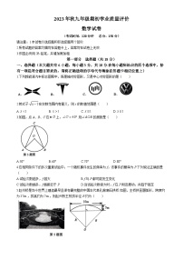 江苏省泰州市兴化市2023-2024学年九年级上学期开学数学试题