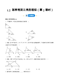 初中数学青岛版九年级上册第1章 图形的相似1.2 怎样判定三角形相似优秀第2课时课时作业