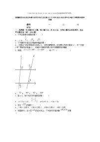 [数学][期末]新疆维吾尔自治区乌鲁木齐市沙依巴克区第三十六中学2022-2023学年七年级下学期期末数学试题