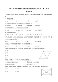 2023-2024学年甘肃省平凉市静宁县城关初中教育集团八年级（下）期末数学试卷（含答案）