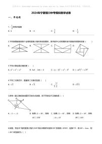 [数学]2024年宁夏银川中考模拟数学试卷