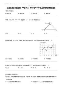 [数学][期末]陕西省西安市曲江第一中学2023-2024学年八年级上学期期末数学试题