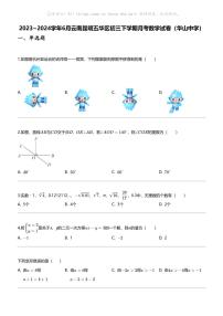 [数学]2023_2024学年6月云南昆明五华区初三下学期月考数学试卷(华山中学)