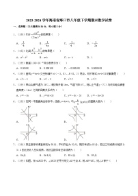 2023-2024学年海南省海口市八年级下学期期末数学试卷（含答案）