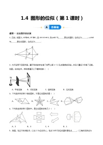 初中数学青岛版九年级上册1.4 图形的位似精品第1课时同步达标检测题