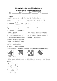 山东省威海市文登区城区重点初中联考2023-2024学年七年级下学期5月期中数学试卷(含答案)