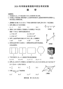 2024年河南省中考真题数学试卷及答案