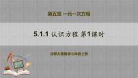 初中数学北师大版（2024）七年级上册1 认识方程完美版教学课件ppt