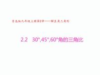 初中数学2.2 30°，45°，60°角的三角比示范课课件ppt