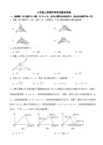 北京市2024年八年级上学期开学考试数学试卷附答案