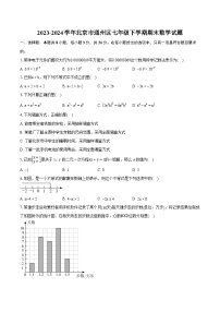 2023-2024学年北京市通州区七年级下学期期末数学试题（含详细答案解析）