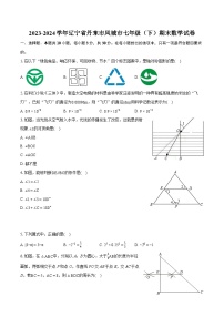 2023-2024学年辽宁省丹东市凤城市七年级（下）期末数学试卷（含详细答案解析）