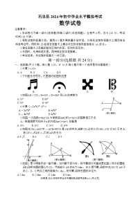 2024年陕西省安康市石泉县九年级学业水平考试模拟数学试题