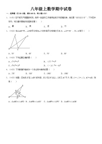 八年级上学期期中考试数学试题