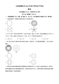 2024年山东省潍坊市中考真题数学试题+答案