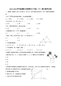 2023-2024学年新疆巴音郭楞州八年级（下）期末数学试卷（含答案）