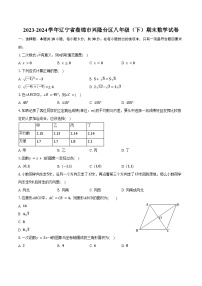 2023-2024学年辽宁省盘锦市兴隆台区八年级（下）期末数学试卷（含答案）