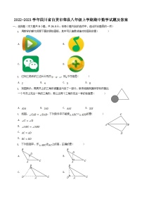 2022-2023学年四川省自贡市荣县八年级上学期期中数学试题及答案