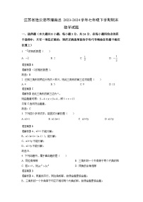 [数学][期末]江苏省连云港市灌南县2023-2024学年七年级下学期期末试题(解析版)