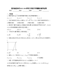 四川省自贡市2023-2024学年八年级下学期期末数学试卷(含答案)