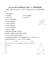 2023-2024学年上海市嘉定区七年级（下）期末数学试卷（含详细答案解析）