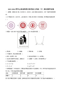 2023-2024学年山东省菏泽市东明县七年级（下）期末数学试卷(含详细答案解析)