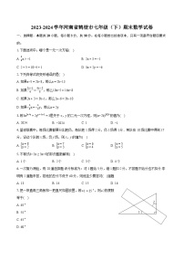 2023-2024学年河南省鹤壁市七年级（下）期末数学试卷(含详细答案解析)