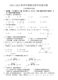 广东省惠州市博罗县2023-2024学年七年级下学期期末考试数学试题