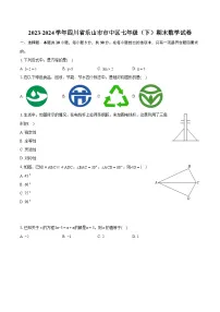 2023-2024学年四川省乐山市市中区七年级（下）期末数学试卷（含详细答案解析）