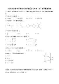 2023-2024学年广东省广州市番禺区七年级（下）期末数学试卷（含详细答案解析）