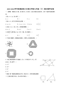 2023-2024学年海南省海口市部分学校七年级（下）期末数学试卷（含详细答案解析）