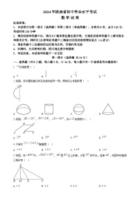 2024年陕西省中考数学试题（2份打包，原卷版+解析版）