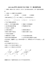 2023-2024学年上海市长宁区八年级（下）期末数学试卷（含详细答案解析）