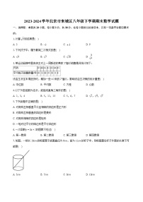 2023-2024学年北京市东城区八年级下学期期末数学试题（含详细答案解析）