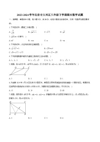 2023-2024学年北京市大兴区八年级下学期期末数学试题（含详细答案解析）