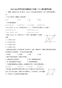2023-2024学年北京市朝阳区八年级（下）期末数学试卷（含详细答案解析）