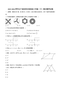 2023-2024学年辽宁省沈阳市法库县八年级（下）期末数学试卷（含详细答案解析）