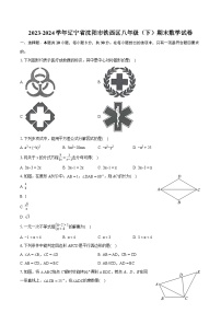 2023-2024学年辽宁省沈阳市铁西区八年级（下）期末数学试卷（含详细答案解析）