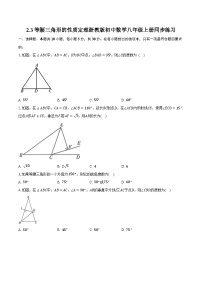 浙教版八年级上册2.3 等腰三角形的性质定理优秀课时练习